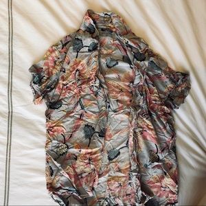 All Saints men’s floral short sleeve button down
